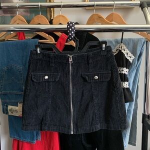 Corduroy Mini Skirt black